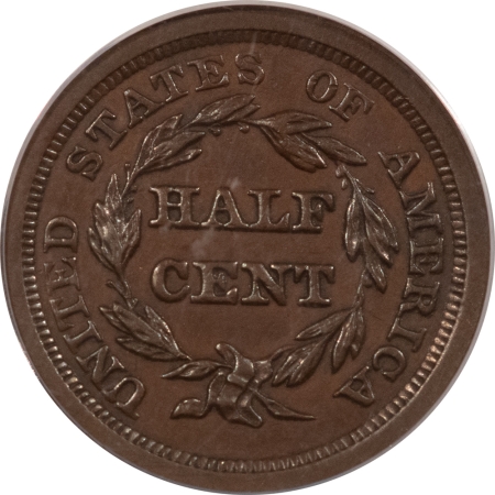 Braided Hair Half Cents 1851 BRAIDED HAIR HALF CENT – PCGS AU-55, PREMIUM QUALITY LOOKS UNC!