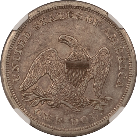 Liberty Seated Dollars 1860-O LIBERTY SEATED DOLLAR – NGC AU-55, HIGH GRADE, ORIGINAL