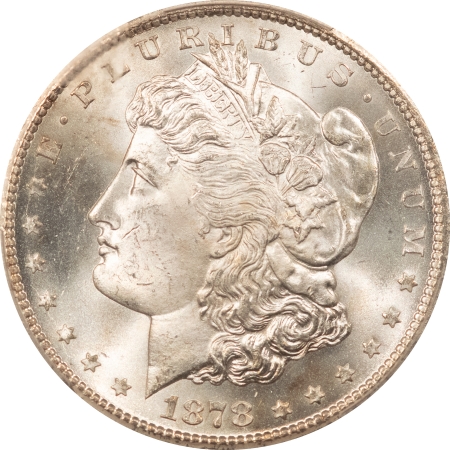 Dollars 1878-CC MORGAN DOLLAR – PCGS MS-64, BLAST WHITE CARSON CITY!