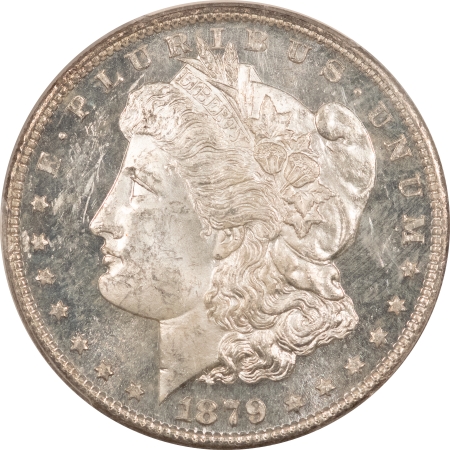 Morgan Dollars 1879-S MORGAN DOLLAR – PCGS MS-63 DMPL, FRESH, NICE CONTRAST!