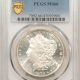 Dollars 1885 MORGAN DOLLAR, PCGS MS-66, GORGEOUS, FROSTED, PRETTY PERIPHERAL COLOR-PQ!