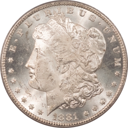 Morgan Dollars 1881-CC MORGAN DOLLAR – PCGS MS-64, BLAST WHITE CARSON CITY!