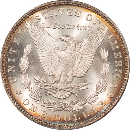 Dollars 1885 MORGAN DOLLAR, PCGS MS-66, GORGEOUS, FROSTED, PRETTY PERIPHERAL COLOR-PQ!