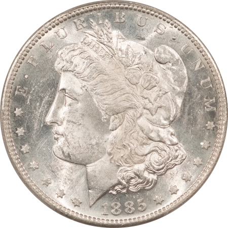 Dollars 1885-S MORGAN DOLLAR – PCGS MS-62, BLAST WHITE!