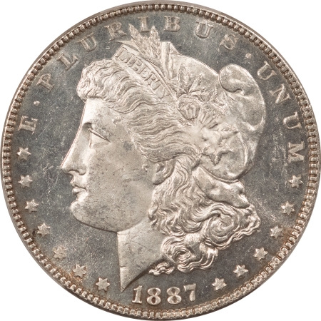 Dollars 1887 MORGAN DOLLAR – PCGS MS-64 PL, PROOFLIKE, PQ & NEARLY DMPL!