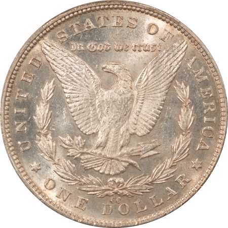 Morgan Dollars 1890-CC MORGAN DOLLAR – PCGS MS-60, ORIGINAL WHITE! CARSON CITY!