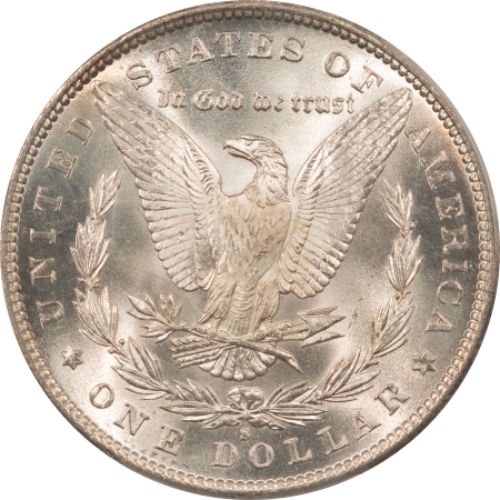 Dollars 1891-S MORGAN DOLLAR – PCGS MS-65, FRESH LUSTROUS WHITE GEM, REALLY NICE!