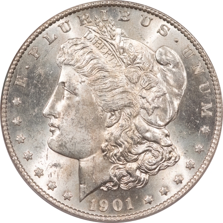Morgan Dollars 1901-S MORGAN DOLLAR – PCGS MS-63, WHITE, FLASHY & WELL STRUCK!