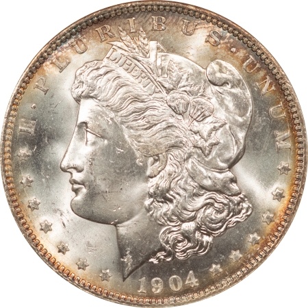Morgan Dollars 1904-O MORGAN DOLLAR – NGC MS-63, FATTIE HOLDER & PREMIUM QUALITY+!