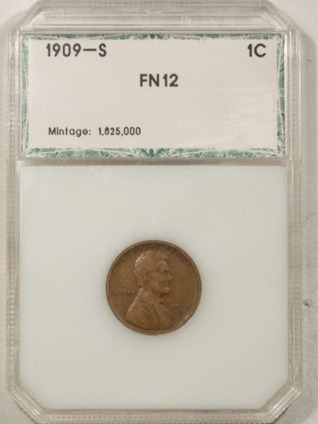 Lincoln Cents (Wheat) 1909-S LINCOLN CENT – PCI FN-12, PREMIUM QUALITY LOOKS VERY FINE!