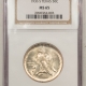 Early Commems 1925 FORT VANCOUVER COMMEMORATIVE HALF DOLLAR – NGC MS-63, PRETTY ORIGINAL!