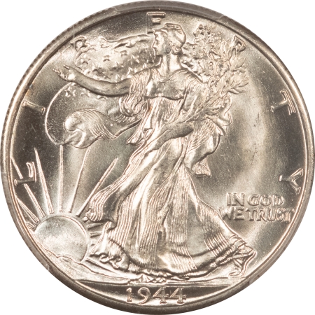 New Certified Coins 1944-D WALKING LIBERTY HALF DOLLAR – PCGS MS-66, HEADLIGHT! SUPERB!