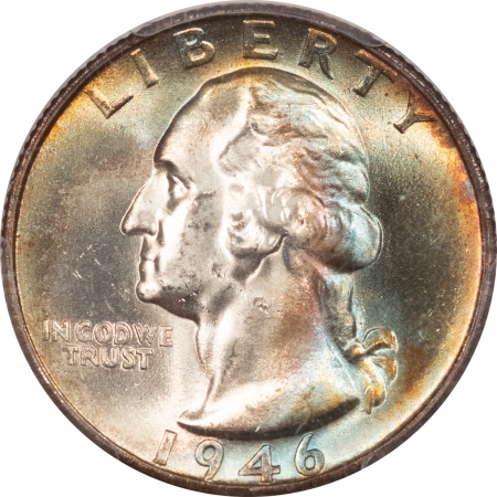 New Certified Coins 1946-S WASHINGTON QUARTER – PCGS MS-65, GORGEOUS COLOR & STUNNING!!
