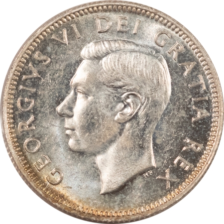 New Store Items 1951 CANADA SILVER QUARTER 25C, HIGH RELIEF, KM-44, ICCS MS-63, FLASHY BU & PL