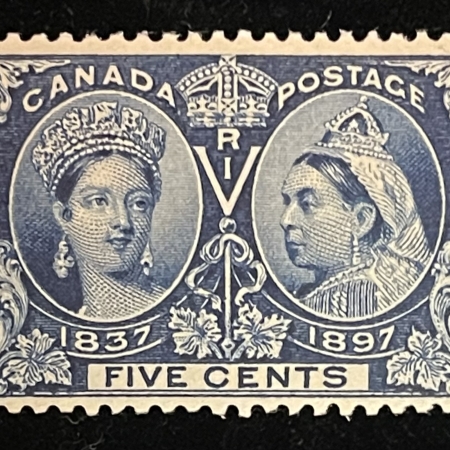 Stamps & Philatelic Items CANADA SCOTT #54, 5c BLUE, MOG, NH, VF & FRESH-CAT $22.50