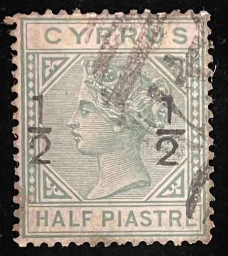 Stamps & Philatelic Items CYPRUS SCOTT #16, USED, HR & CREASE OTHERWISE FINE-CAT $95
