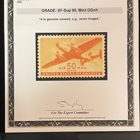Stamps & Philatelic Items SCOTT #C-31 50c ORANGE, PSE GRADED XF-SUPERB 95, MINT OGnh, SMQ=$50