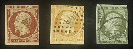 Stamps & Philatelic Items FRANCE, SCOTT #12, 13, 20, ALL APPEAR FINE/BETTER, BUT W/ SMALL FAULTS-CAT $120+