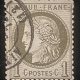 Stamps & Philatelic Items FRANCE SCOTT #38, USED W/ HR, VF CENTERING, “S” CANCEL-CAT $115