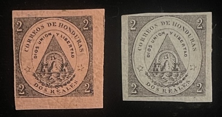 Stamps & Philatelic Items HONDURAS, SCOTT #1-2, MOG HR, MINOR WRINKLES, APPEAR VF, NICE COLOR-CAT $130