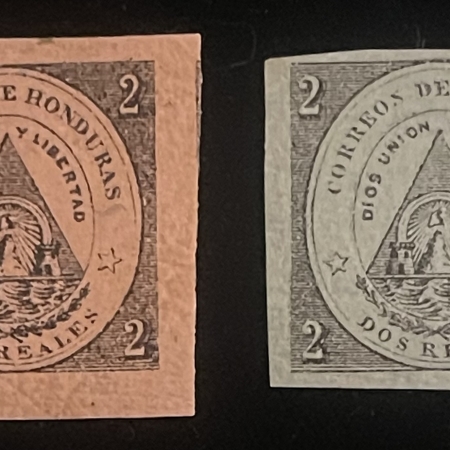 Stamps & Philatelic Items HONDURAS, SCOTT #1-2, MOG HR, MINOR WRINKLES, APPEAR VF, NICE COLOR-CAT $130