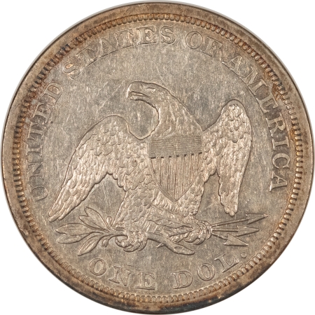 Liberty Seated Dollars 1842 SEATED LIBERTY DOLLAR – ANACS EF-45, HONEST CIRC W/ RETAINED LUSTER!