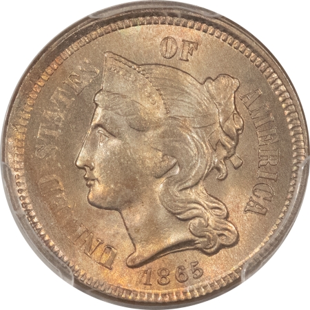 New Certified Coins 1865 THREE CENT NICKEL – PCGS MS-64, FRESH & PREMIUM QUALITY!