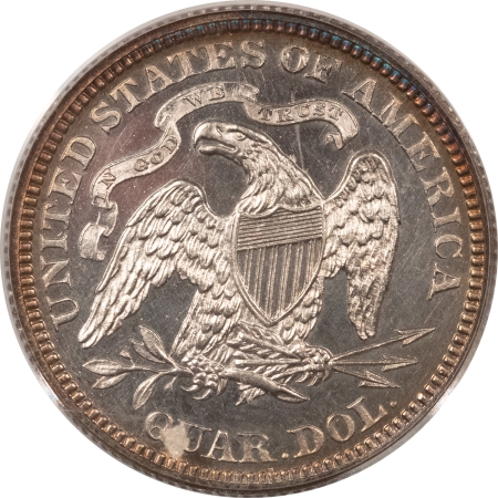 CAC Approved Coins 1867 PROOF LIBERTY SEATED QUARTER – PCGS PR-62, CAC, SEMI-CAMEO & REALLY PQ!