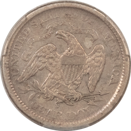 Liberty Seated Quarters 1867-S LIBERTY SEATED QUARTER – PCGS VF-25, RARE DATE!