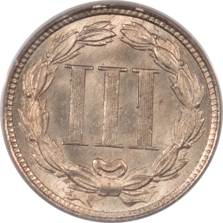 Three Cent Nickels 1869 THREE CENT NICKEL – PCGS MS-64, ORIGINAL LUSTER!