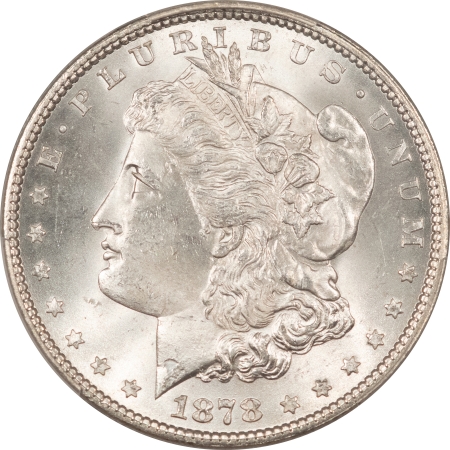 Morgan Dollars 1878 7/8TF MORGAN DOLLAR, STRONG – PCGS MS-64, BLAST WHITE!