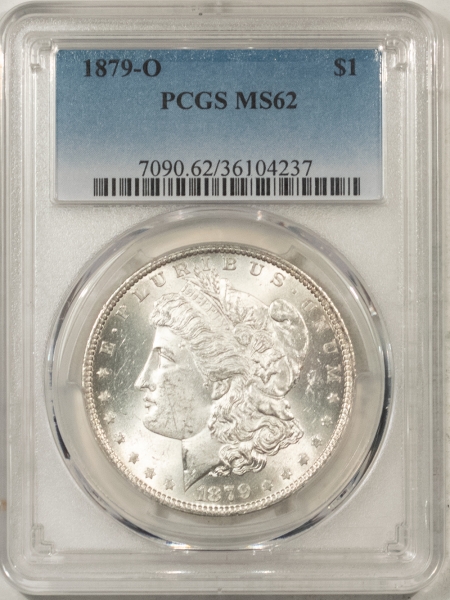 Morgan Dollars 1879-O MORGAN DOLLAR – PCGS MS-62, BLAST WHITE!