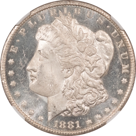 Morgan Dollars 1881-CC MORGAN DOLLAR – NGC MC-64 DPL, BLACK & WHITE, ULTRA DEEP CARSON CITY!