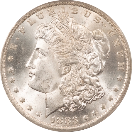 Morgan Dollars 1883-O MORGAN DOLLAR – PCGS MS-65, OLD GREEN HOLDER, PREMIUM QUALITY!