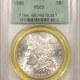 Morgan Dollars 1883-O MORGAN DOLLAR – PCGS MS-65, OLD GREEN HOLDER, PREMIUM QUALITY!