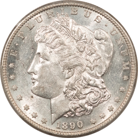 Morgan Dollars 1890-S MORGAN DOLLAR – PCGS AU-58, FLASHY!