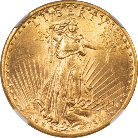 $20 1911-D $20 ST GAUDENS GOLD – NGC MS-63, LUSTROUS & CHOICE!