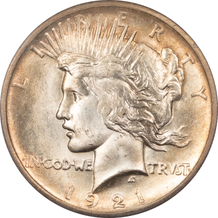 New Certified Coins 1921 PEACE DOLLAR – PCGS MS-64, SUPER PREMIUM QUALITY, LOOKS GEM! RATTLER!