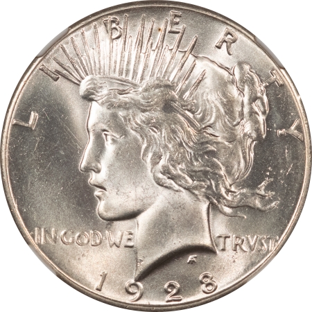 New Certified Coins 1928 PEACE DOLLAR – NGC MS-63, WHITE, LOOKS GEM & PREMIUM QUALITY! KEY-DATE!