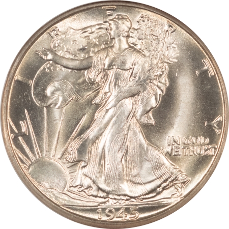 New Certified Coins 1945-D WALKING LIBERTY HALF DOLLAR – NGC MS-66, BLAZING WHITE & LUSTROUS