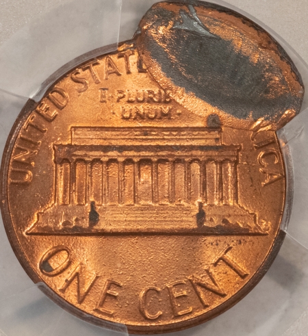 Lincoln Cents (Wheat) 19XX LINCOLN CENT PCGS MS-64 RD, ERROR STRUCK 80% OFF CENTER, STRUCK BOTH PIECES