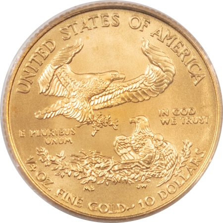 American Gold Eagles, Buffaloes, & Liberty Series 2009 $10 1/4 OZ AMERCIAN GOLD EAGLE, FIRST STRIKE – PCGS MS-70, FLAG LABEL