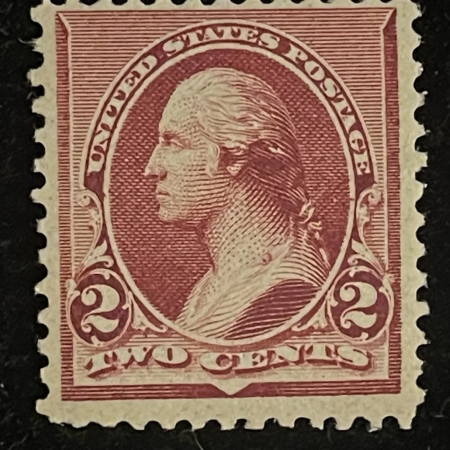 Stamps & Philatelic Items SCOTT #219d 2c LAKE, MOG-NH (NATURAL GUM BENDS), FINE & PO FRESH; CAT $500!