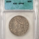 Early Halves 1824 CAPPED BUST HALF DOLLAR, ICG AU-53 DETAILS-CLEANED, WITH A PLEASING LOOK!