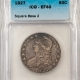 Early Halves 1829 CAPPED BUST HALF DOLLAR, ICG AU-55, LUSTROUS WITH A PLEASING LOOK!