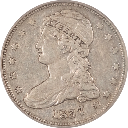 Early Halves 1837 CAPPED BUST HALF DOLLAR, ICG EF-40, WITH A PLEASING LOOK!