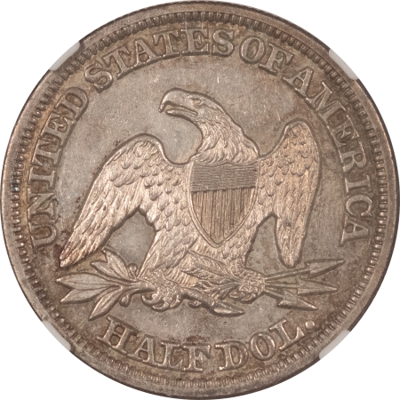 Liberty Seated Halves 1847 LIBERTY SEATED HALF DOLLAR – NGC AU-55, WELL STRUCK WITH LUSTER!