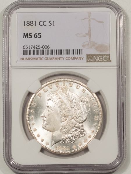 Morgan Dollars 1881-CC MORGAN DOLLAR NGC MS-65