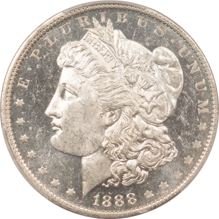 Morgan Dollars 1888-O MORGAN DOLLAR – PCGS MS-64 DMPL, BLACK & WHITE, ULTRA DEEP!
