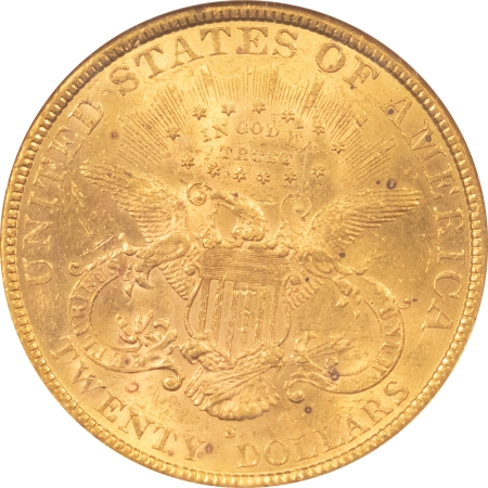 $20 1894-S $20 LIBERTY HEAD GOLD – NGC MS-62, ORIGINAL LUSTER!